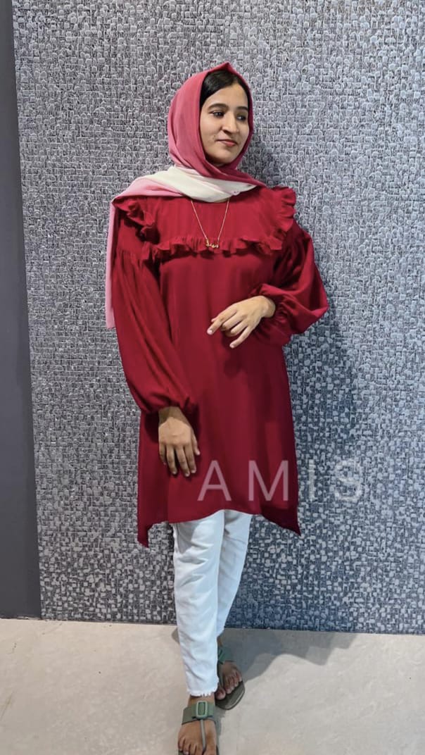 CASUAL TOP WITH FRILL WORK - AMIS 10016