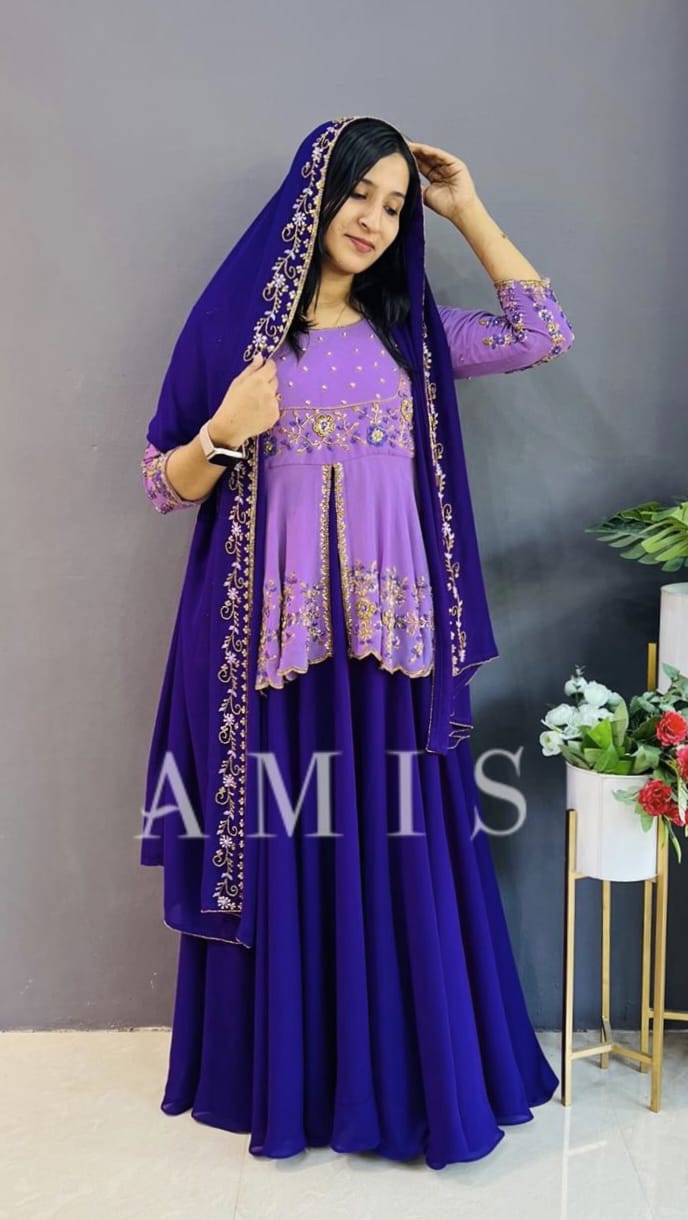 HAND WORKED SHARARA - AMIS 10007