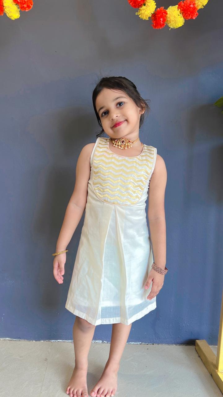 ONAM OUTFIT FOR KIDS ALINE TOP - AMIS 10042