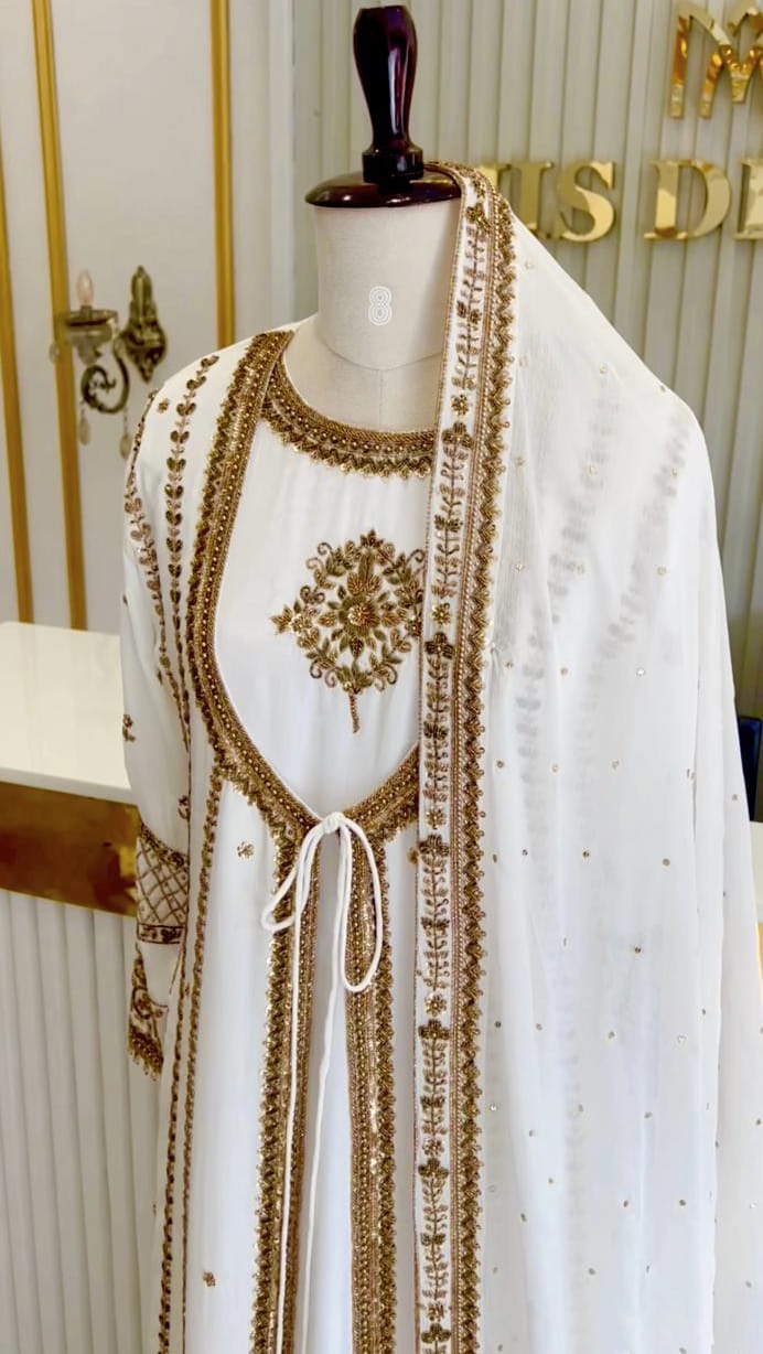 HEAVY HAND WORKED CHURIDAR WITH SRUG - AMIS 10075