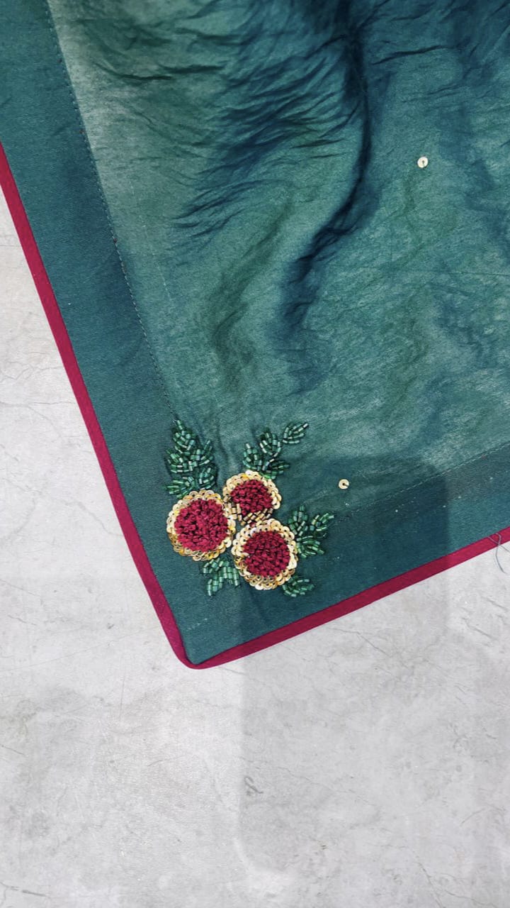 HAND WORKED 3 PANEL SALWAR SET - AMIS 10081