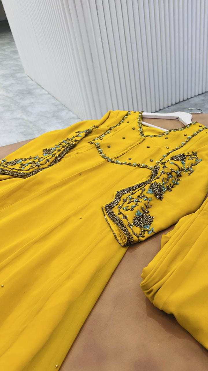 HAND WORKED 12 PANEL SALWAR SET - AMIS 10084