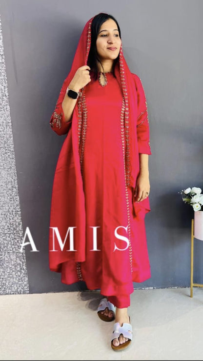 HAND WORKED ALINE SALWAR SET - AMIS 10002