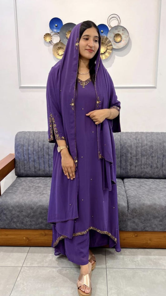 HANDWORKED UP AND DOWN ALINE SALWAR - AMIS 10062