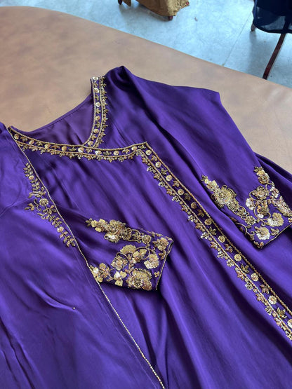 HAND WORKED 3 PANEL SALWAR SET - AMIS 10071