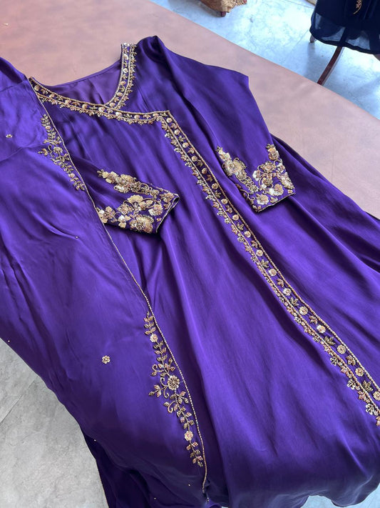HAND WORKED 3 PANEL SALWAR SET - AMIS 10071