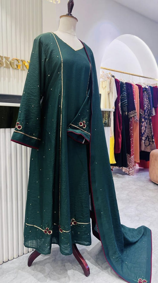 HAND WORKED 3 PANEL SALWAR SET - AMIS 10081