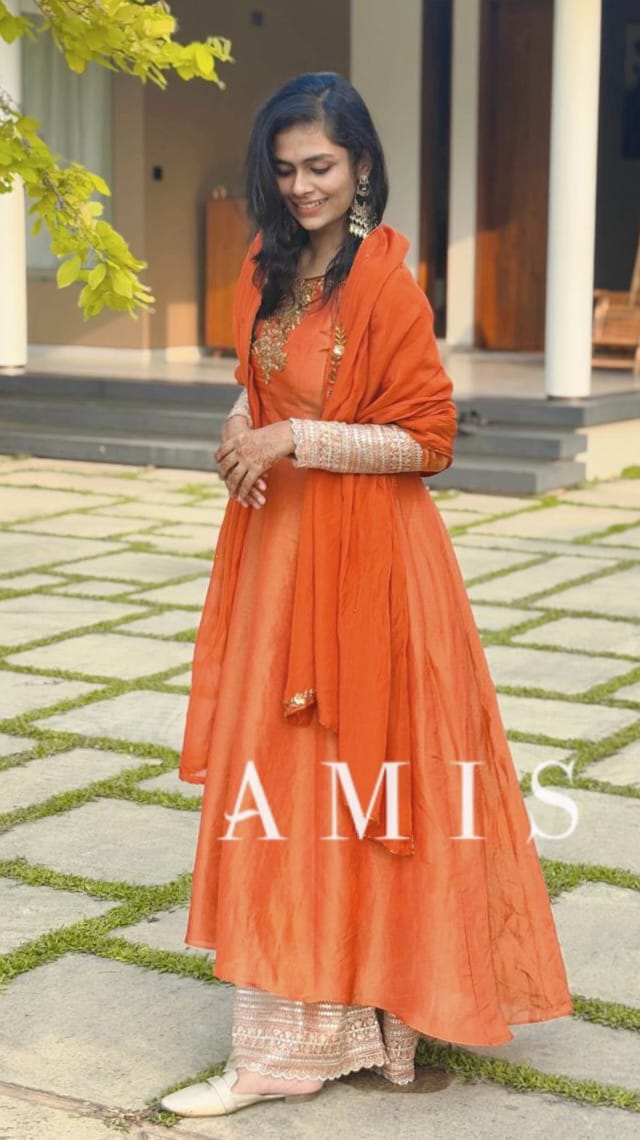 HAND WORKED UP AND DOWN 12 PANEL SALWAR - AMIS 10085