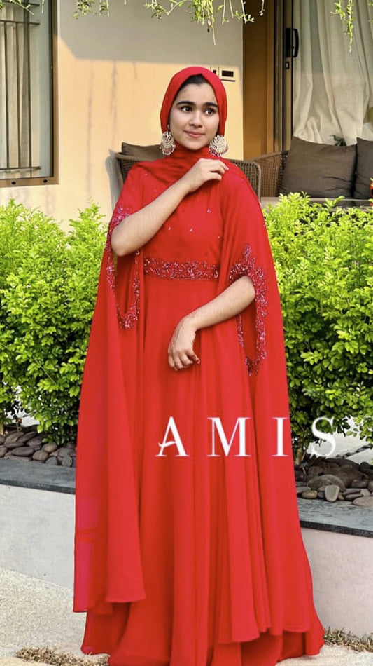 HAND WORKED HOLE GOWN - AMIS 10086