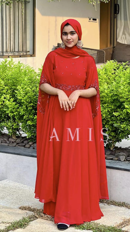 HAND WORKED HOLE GOWN - AMIS 10086