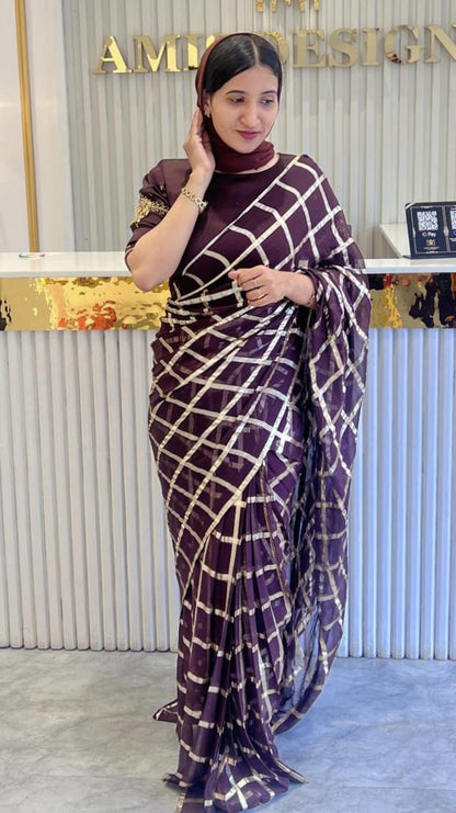 READY TO WEAR SAREE AND BLOUSE - AMIS 10098