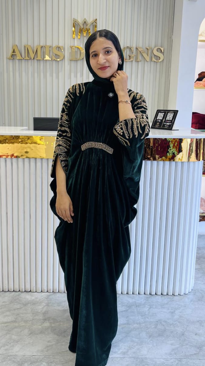 HAND WORKED VELVET KAFTAN - AMIS 10101