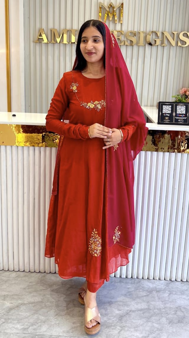 HAND WORKED SALWAR SET - AMIS 10112