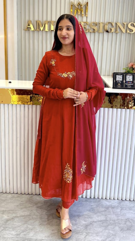 HAND WORKED SALWAR SET - AMIS 10112