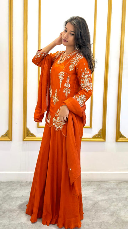 HAND WORKED SHARARA SET - AMIS 10117