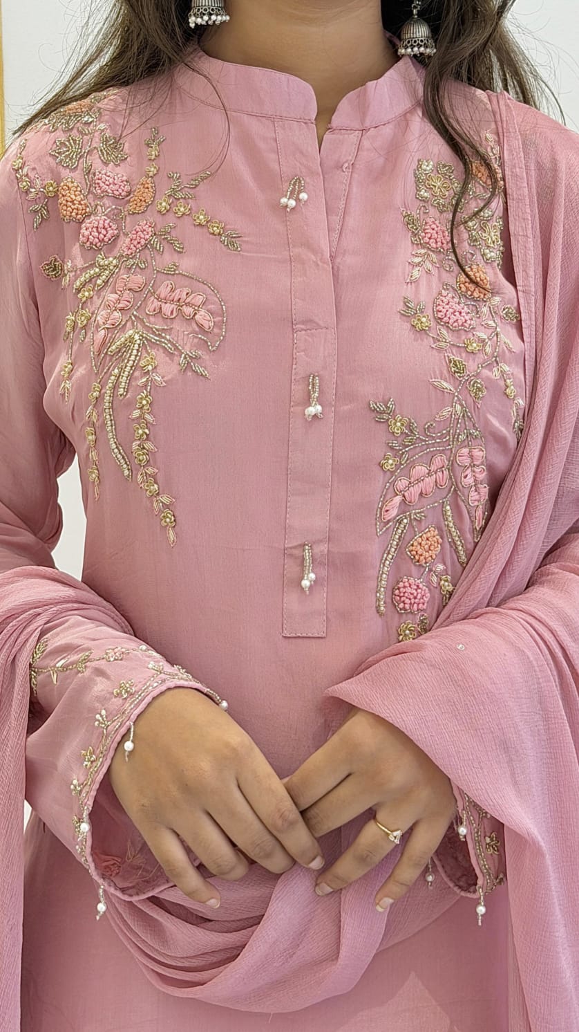 PASTEL ROSE SHARARA SET - AMIS 10121
