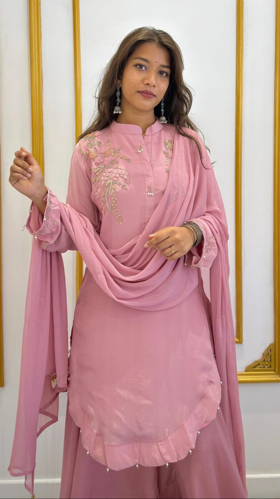 PASTEL ROSE SHARARA SET - AMIS 10121
