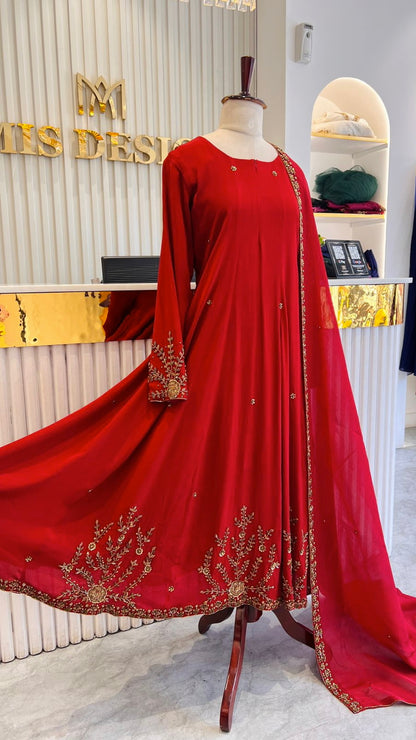 HEAVY HAND WORKED PANEL CUT SALWAR SET - AMIS 10125