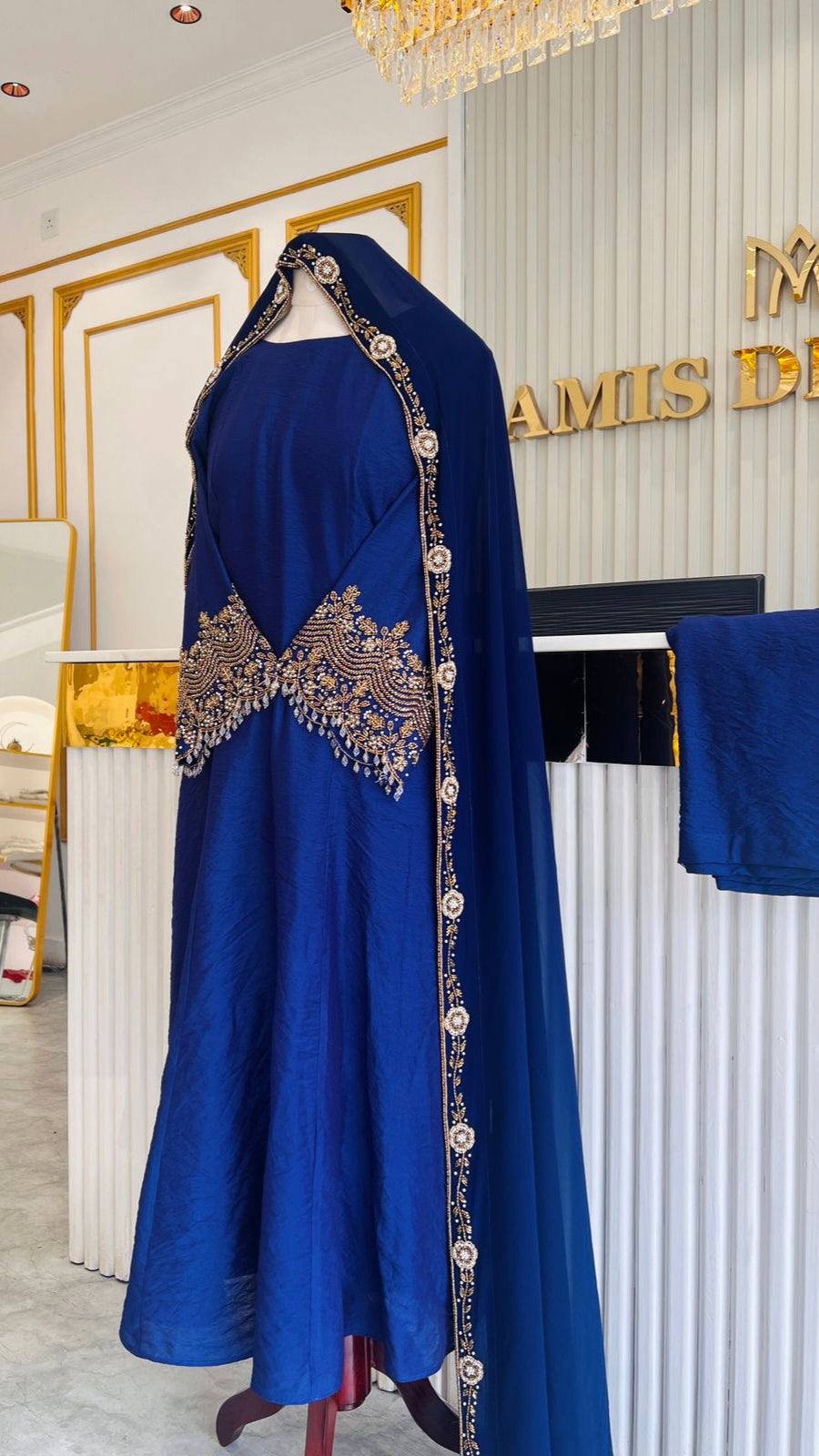 HEAVY HAND WORKED ALINE SALWAR SET - AMIS 10124