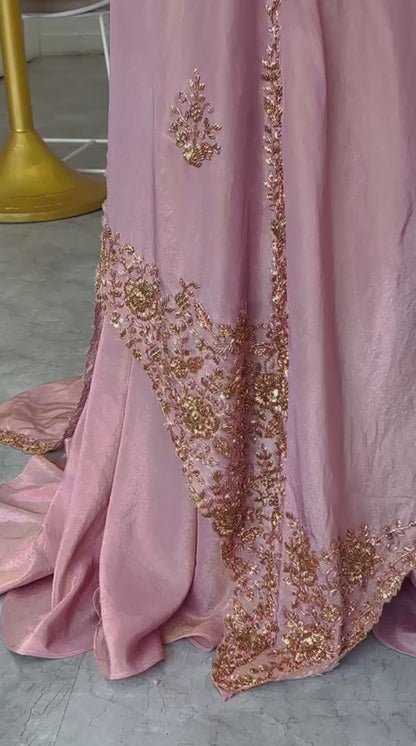 HEAVY HAND WORKED UP AND DOWN TOP AND SKIRT - AMIS 10094